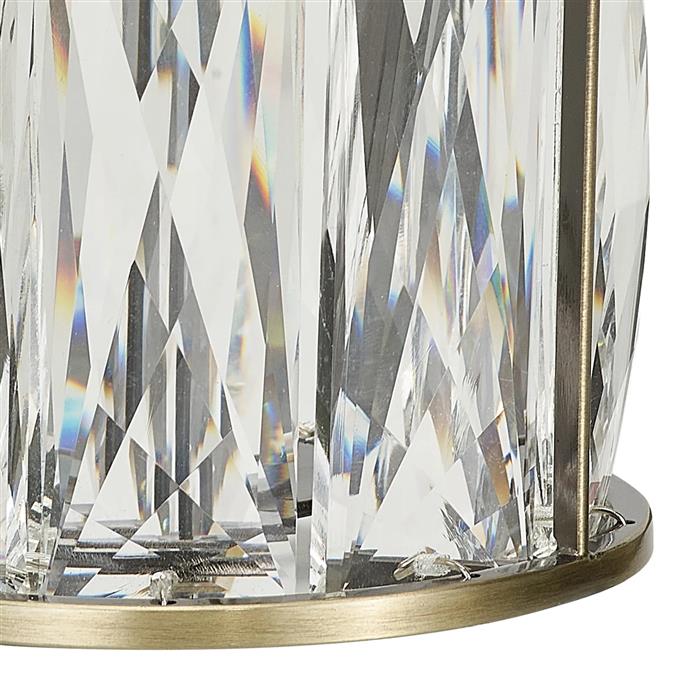 Joliet Antique Brass And Clear Glass Single Ceiling Pendant 353843