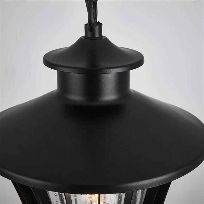 Laurie Satin Black IP54 Outdoor Pendant 369624