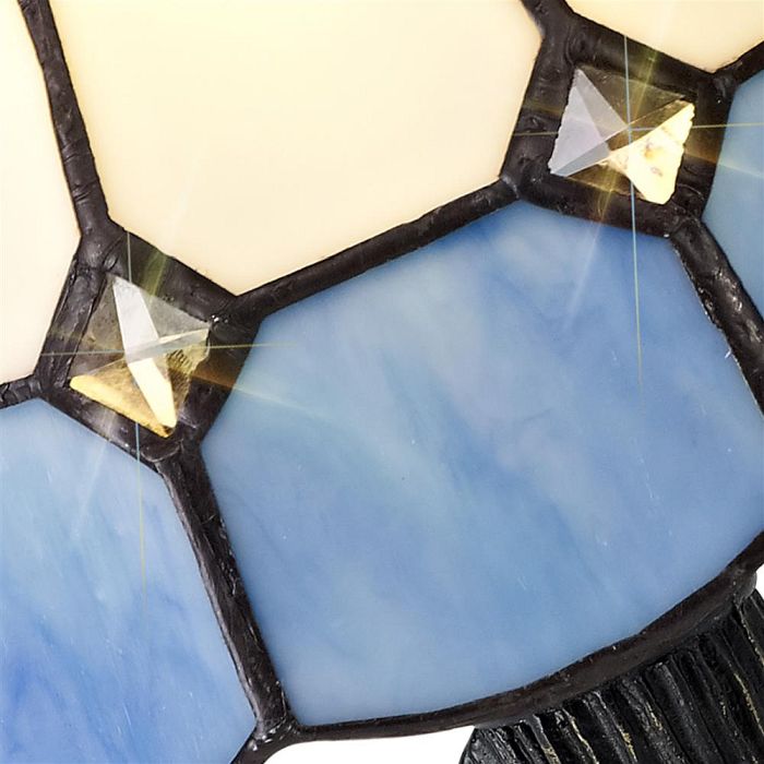 Pasadena White And Blue Tiffany Table Lamp LT30177