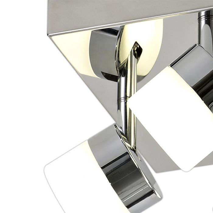 Virginia 4 Light IP44 LED Chrome Bathroom Ceiling Fitting LT30596