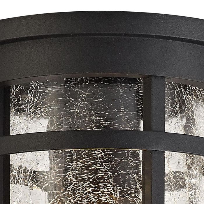 Wichita Black Finish Outdoor Ceiling Flush Light LT30286