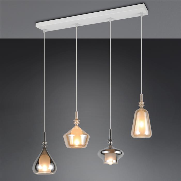 Aldea 4-Light Multicoloured Ceiling Pendant 349400417