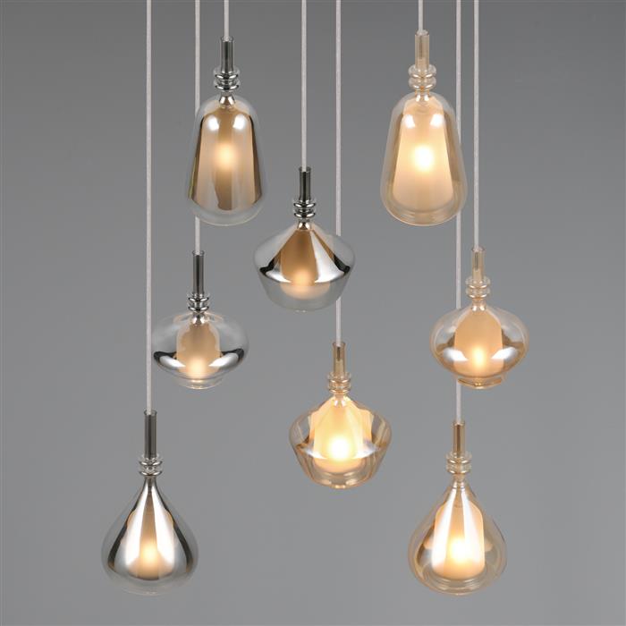 Aldea Round 8-Light Multicoloured Cluster Pendant 349430817