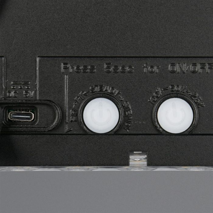 Alvorada IP44 Black Solar Outdoor PIR Wall Light R23326102