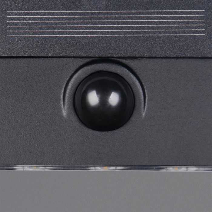 Alvorada IP44 Black Solar Outdoor PIR Wall Light R23326102