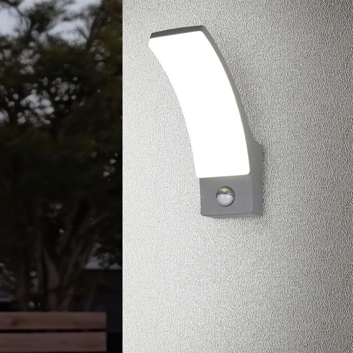 Beja IP44 LED PIR Outdoor Anthracite Wall Light R23359142