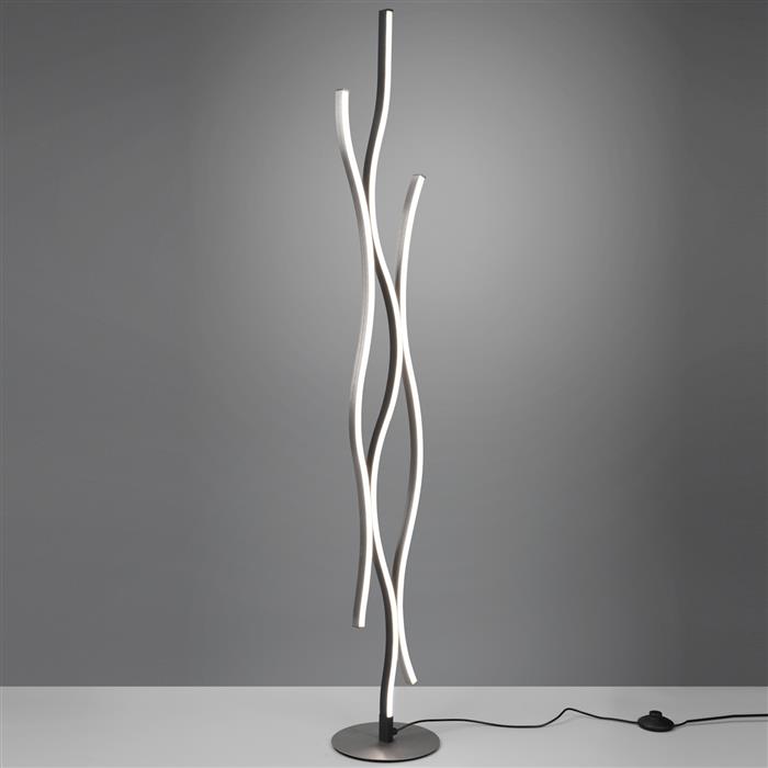 Blaze LED Brushed Aluminium Floor Lamp 441210305