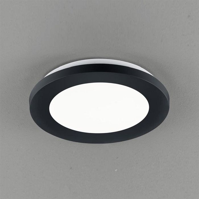 Camillus Matt Black IP44 LED Small Circular Ceiling Fitting R62921032