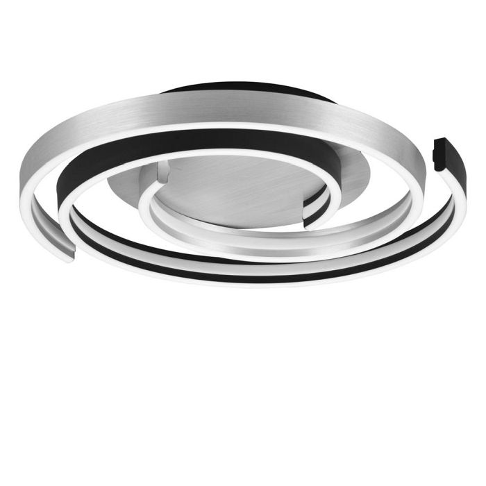 Caya LED Brushed Aluminium & Matt Black Flush Light 641910205