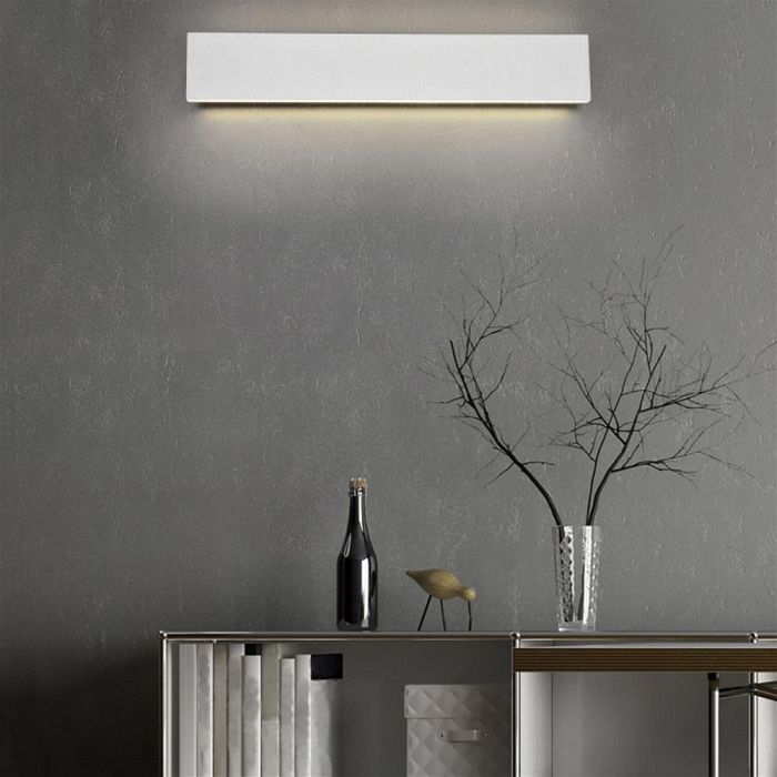 Concha Large Matt White LED Wall Light 225174731