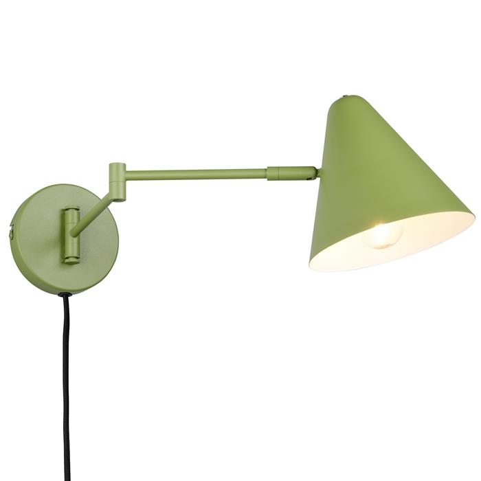 Cosima Green Swing-Arm Reading Wall Light 263970115