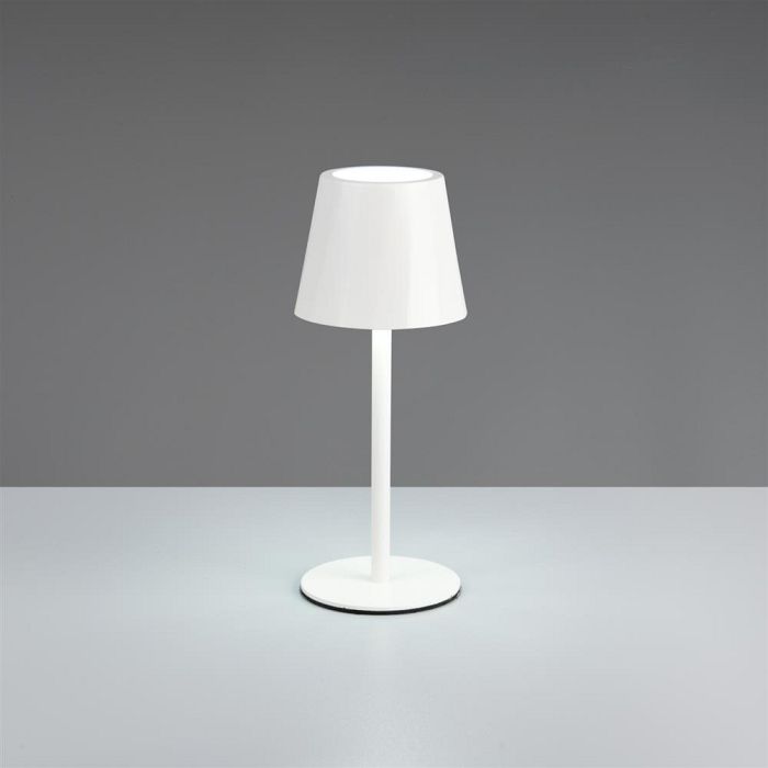 Diaz IP44 LED Matt White Rechargeable Touch Table Lamp R55961131