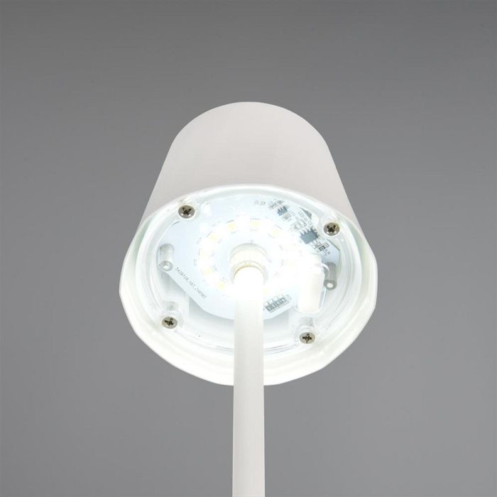 Diaz IP44 LED Matt White Rechargeable Touch Table Lamp R55961131