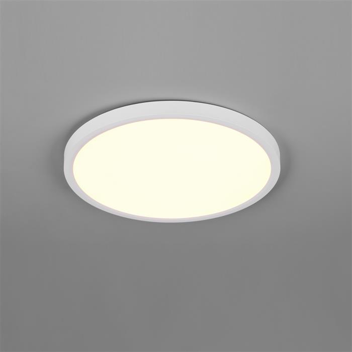 Draco LED Large Matt White Round Flush CCT Flush Fitting R65891931