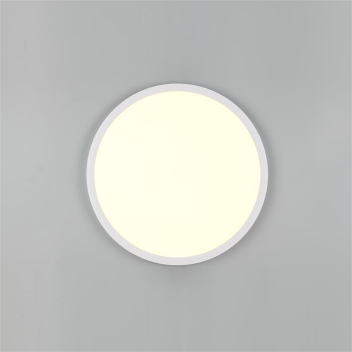Draco LED Large Matt White Round Flush CCT Flush Fitting R65891931