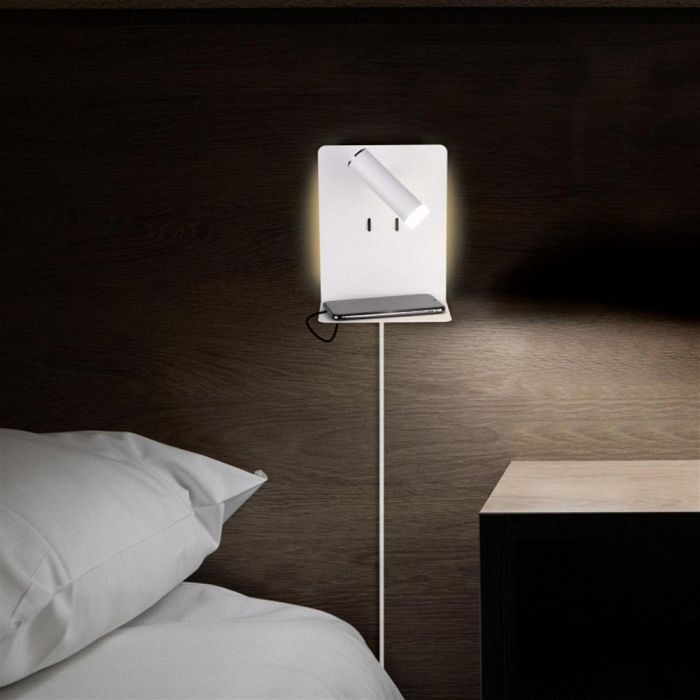 Element Matt White USB Dual-LED Wall Light 222570231
