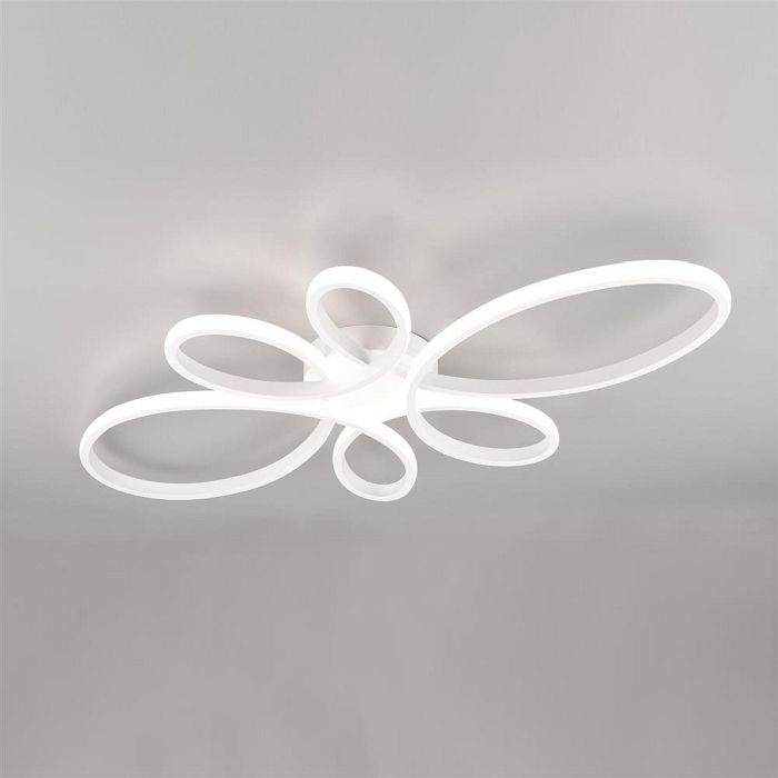 Fly Large White LED Semi-Flush Ceiling Fitting 645619131