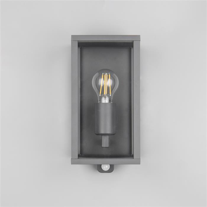 Garonne IP44 Anthracite Motion Sensor Outdoor Wall Mounted Light 201869142
