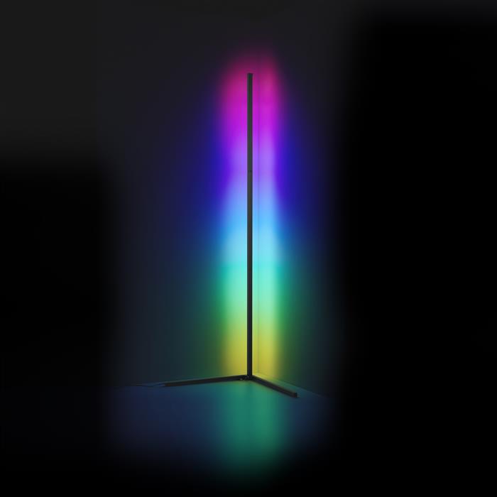 Level LED Gaming Black Dynamic RGB Colour Changing Floor Lamp R45721102