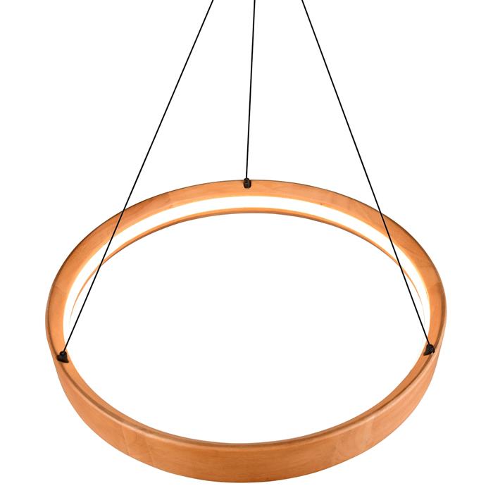 Lynwood Single Wood Finish LED Pendant 355030130