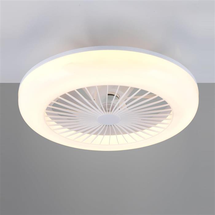 Mora LED CCT White Flush 3 Speed Ceiling Fan Light R64032101