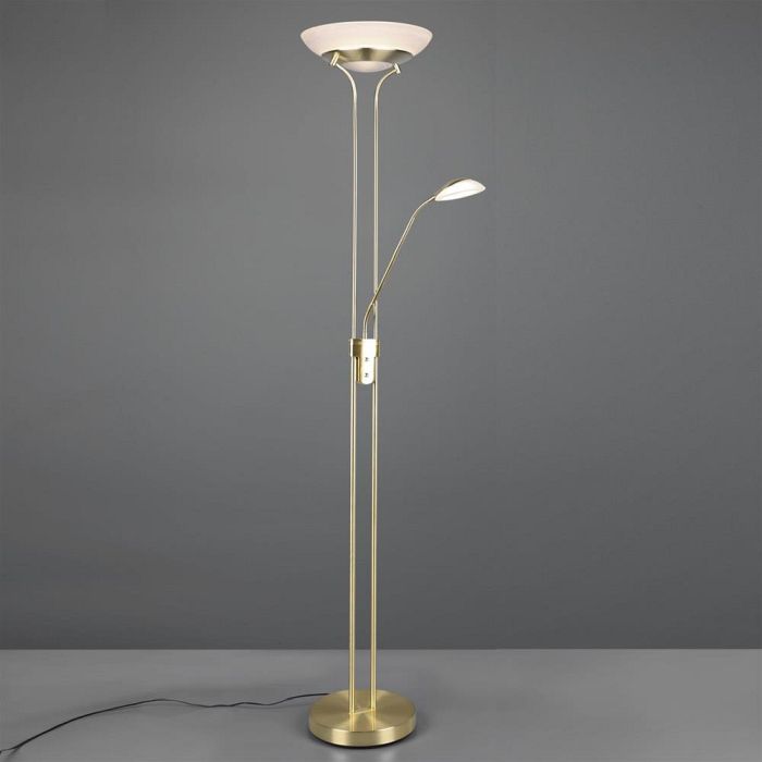 Orson Matt Brass LED Reading Arm Floor Lamp R40073508