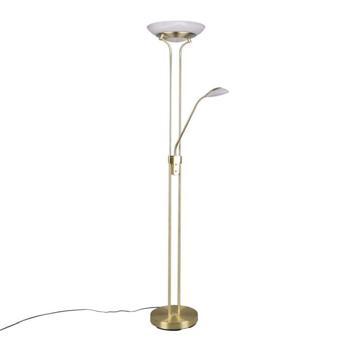 Orson Matt Brass LED Reading Arm Floor Lamp R40073508