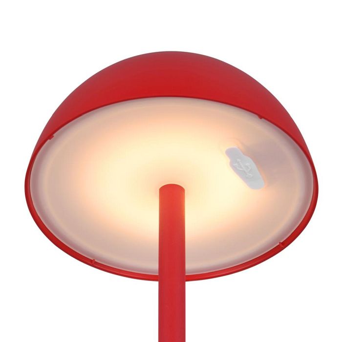 Ricardo IP54 LED Rechargeable Red Touch Table Lamp R54106110