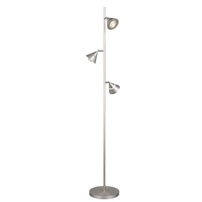 Romeo 3-Light Matt Nickel CCT LED Floor Lamp 437010307