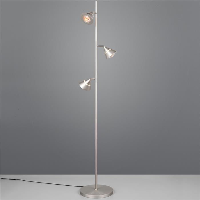 Romeo 3-Light Matt Nickel CCT LED Floor Lamp 437010307