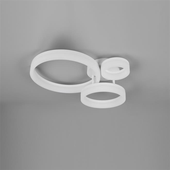 Scope Round LED Matt White 3 Light Flush Ceiling Fitting R63601331