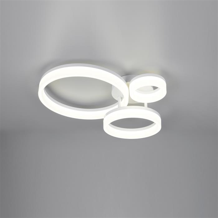 Scope Round LED Matt White 3 Light Flush Ceiling Fitting R63601331