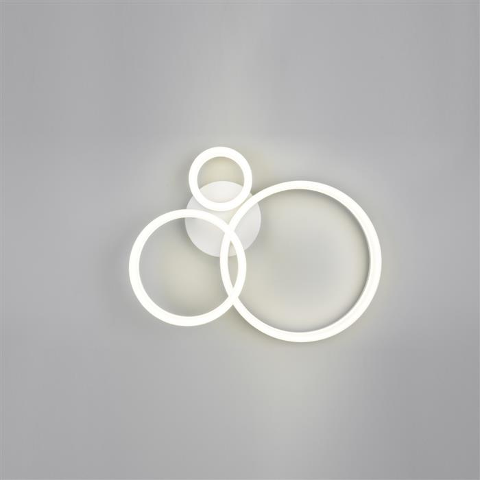 Scope Round LED Matt White 3 Light Flush Ceiling Fitting R63601331