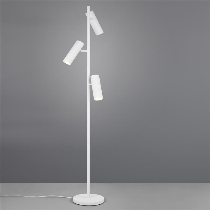 Soka Three-Light Matt White Floor Lamp 467700331