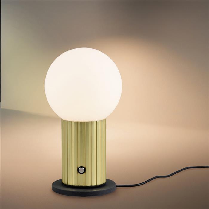 Tauris Matt Brass Battery LED Table Lamp 543510108