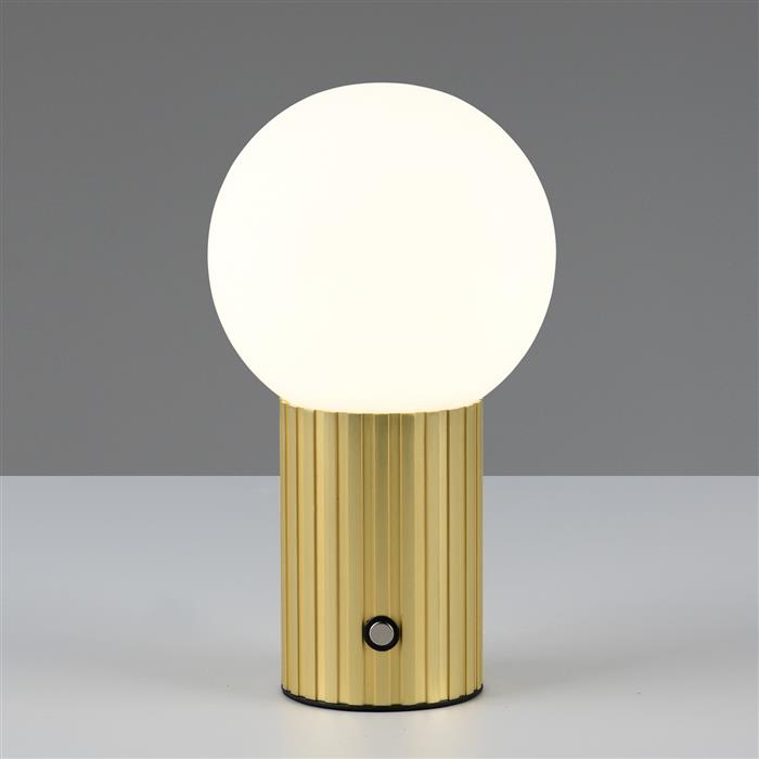 Tauris Matt Brass Battery LED Table Lamp 543510108