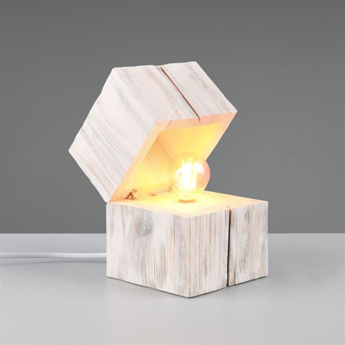 Treasure White Natural wood Table Lamp 514110101