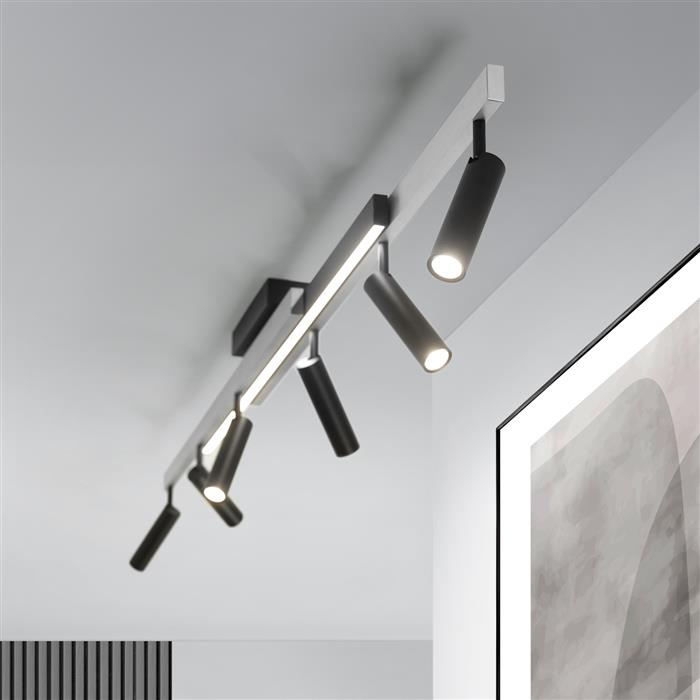 Zeno Extendable Aluminium 7-Light LED Spotlight Bar 648310705
