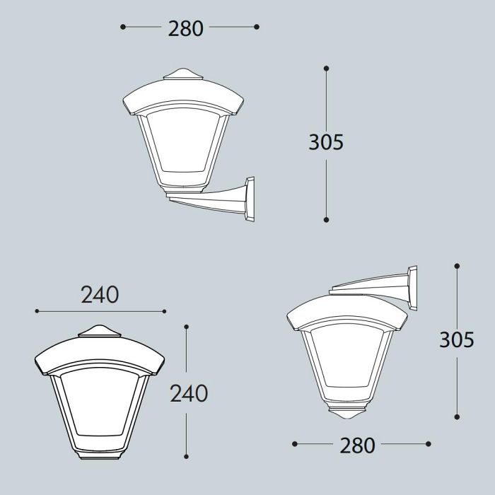 Nardo Dario Black Resin IP55 Outdoor Wall Light NARDO/DARIOBL