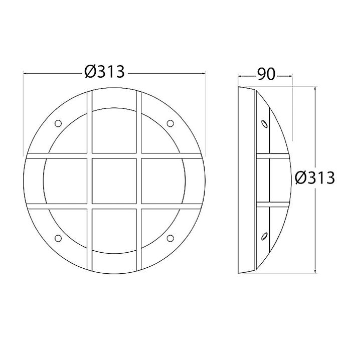 Gelmi Grill Black IP66 CCT Outdoor Wall Light GELMIGRBL