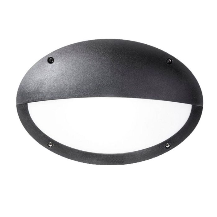 Maddi Horizontal Eyelid Black IP66 Wall Light MADDIHLBL/E27