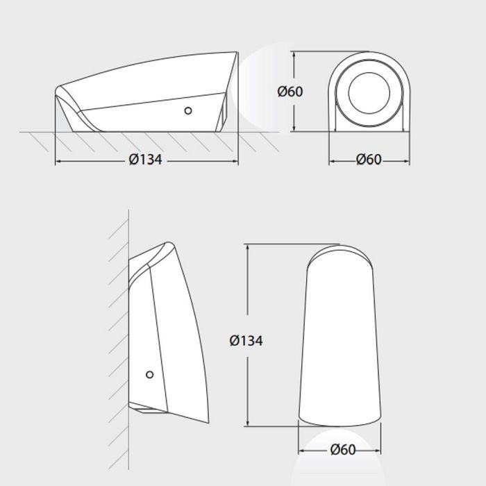 Mamete Round Black IP67 LED Wall or Ground Light MAMETERDBL