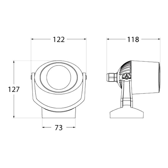 MiniTommy Black IP66 Outdoor CCT LED Spotlight MINITOMMY