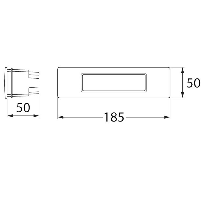 Nina 190 Black IP55 CCT LED Recessed Wall Light NINA190BL