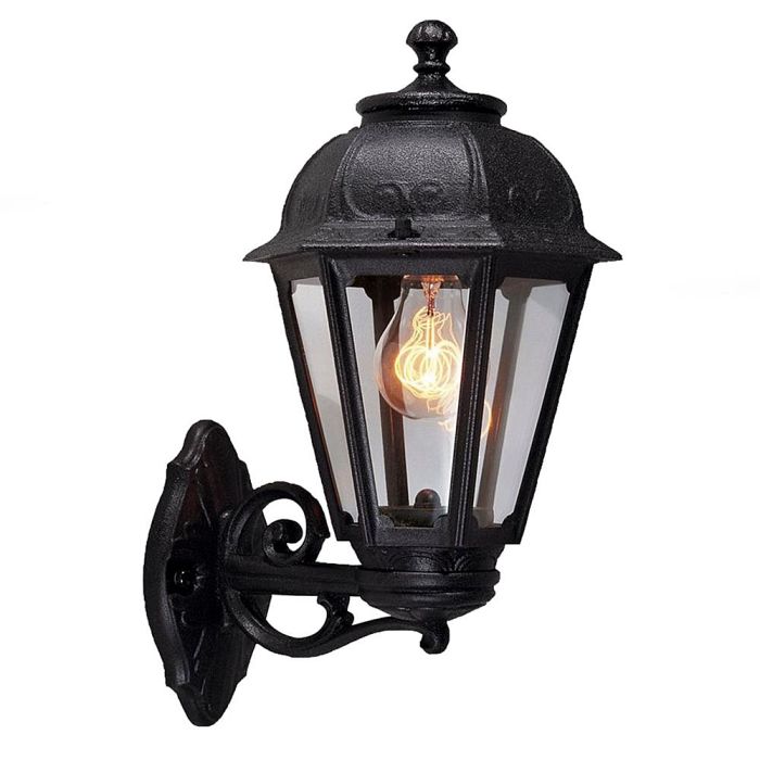 Saba Black Resin Dual-Fix IP55 Wall Light BISSO/SABA