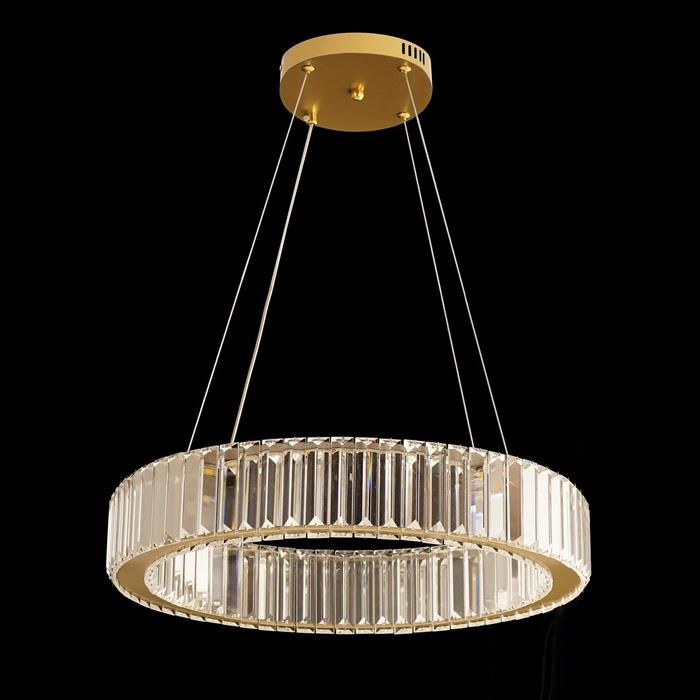 Gelmir Crystal and Gold Finish CCT LED Pendant LSTB051