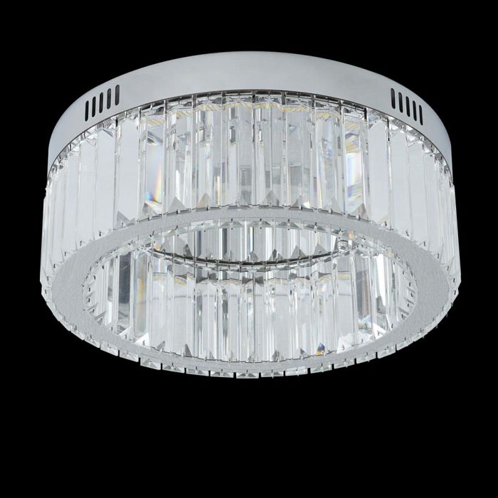 Gelmir Small Chrome Crystal CCT LED Flush Light LSTB052