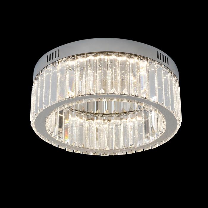 Gelmir Small Chrome Crystal CCT LED Flush Light LSTB052