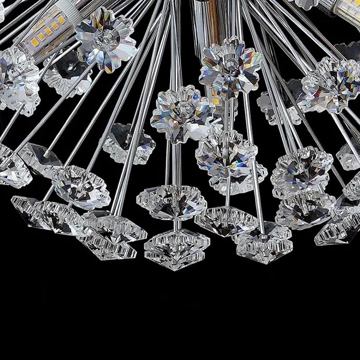 Leyndell Chrome Crystal Flush or Wall Light LSTB049