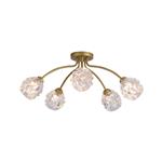 Astral Gold (Colour) Five Light Flush Fitting 11525-5GO
